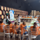 Taller educativo para escolares entre barricas de vino en la Bodega Carpe Diem